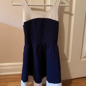 Lord and Taylor Navy and White Summer Dress